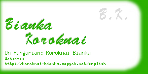bianka koroknai business card
